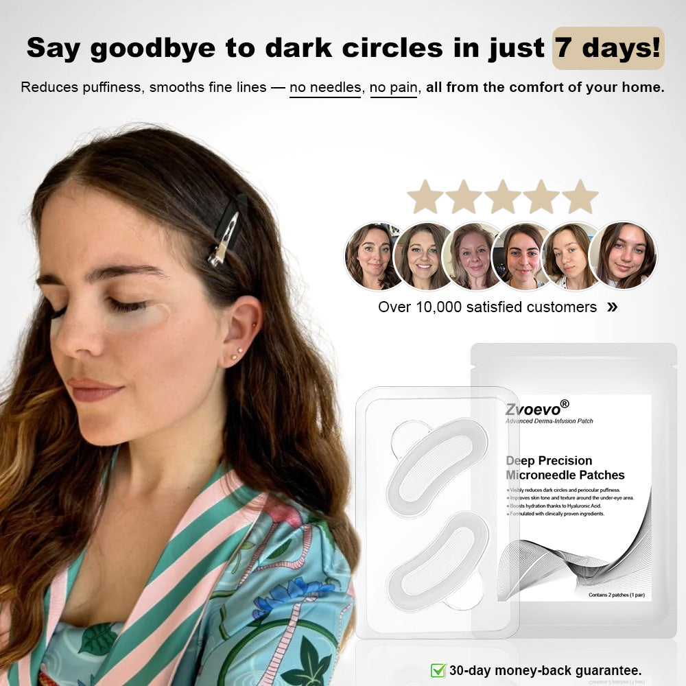 Zvoevo®💫 Deep Precision Age-Defying Nano Microneedle Patches - Deep-acting solution for tackling under-eye bags, dark circles, laughter lines, forehead lines, and all those other pesky facial wrinkles.