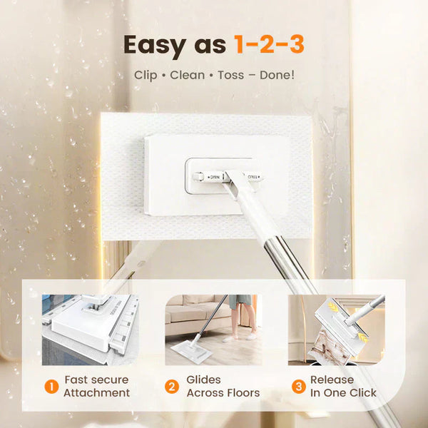 ✨ Multi-Purpose 360° Magic Mop – Wet & Dry Cleaner for Floors, Walls & Windows (Use Any Cloth)