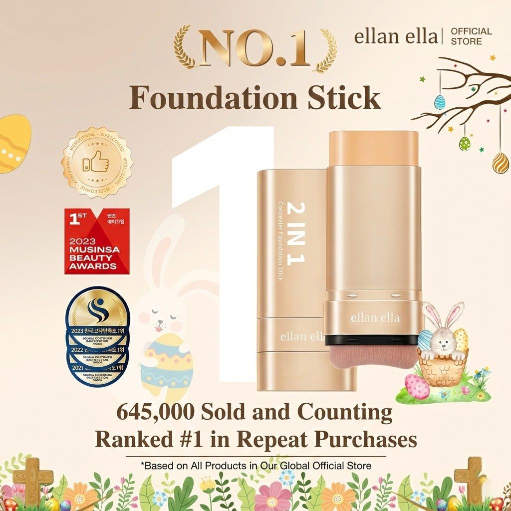 2-in-1 Foundation & Concealer Stick Full Coverage