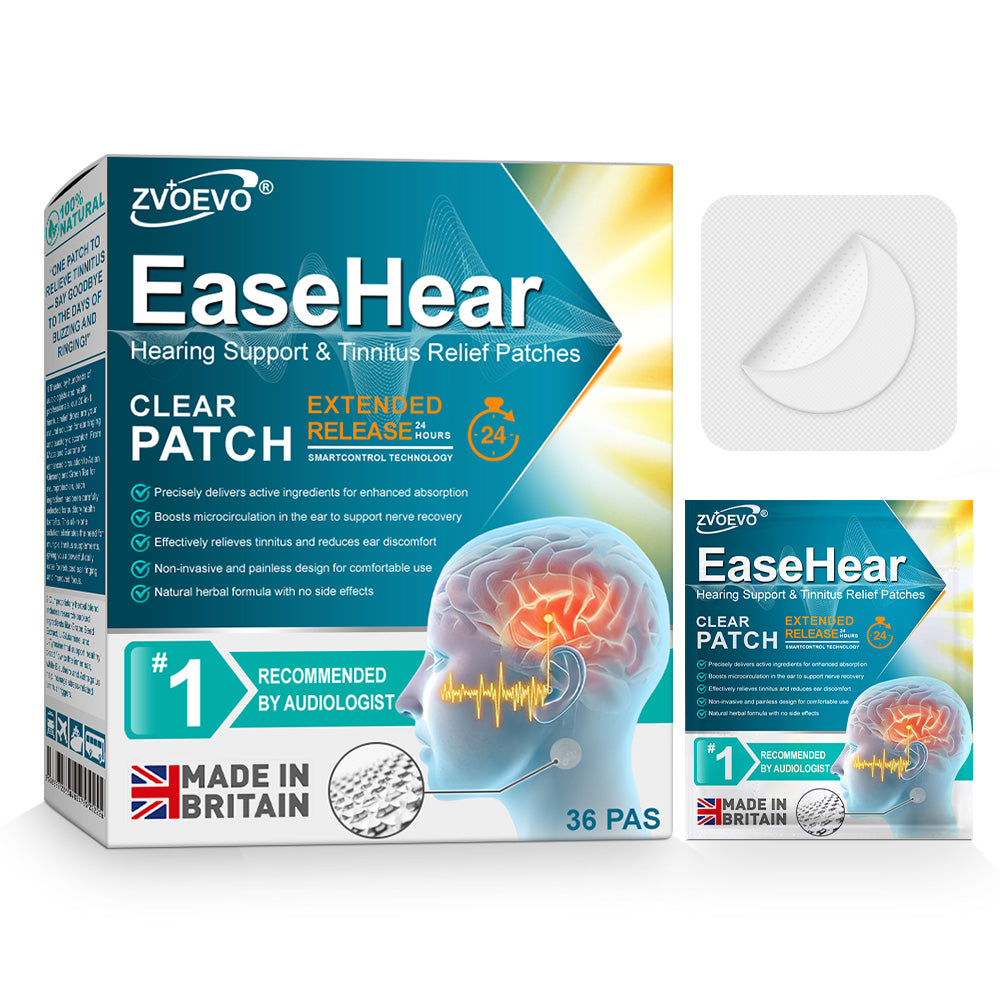 🍀🍀Zvoevo®EaseHear Instant Hearing Support & Tinnitus Relief Patches | Clinically tested & trusted by thousands for clearer, calmer hearing — (dizziness, nausea & cold sweats)