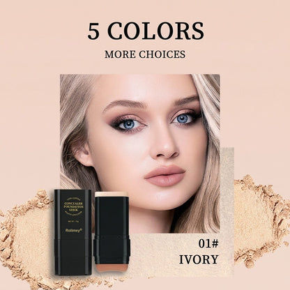 Dual-Ended Foundation & Concealer Stick with Built-in Brush