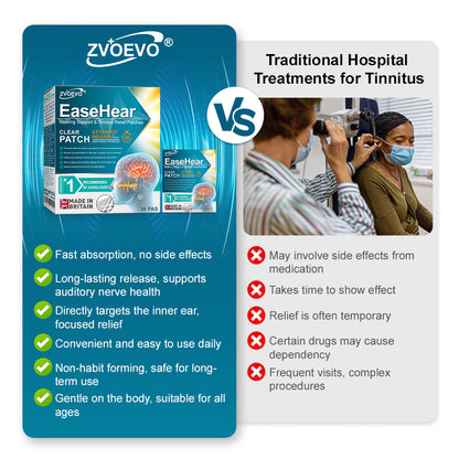 🍀🍀Zvoevo®EaseHear Instant Hearing Support & Tinnitus Relief Patches | Clinically tested & trusted by thousands for clearer, calmer hearing — (dizziness, nausea & cold sweats)