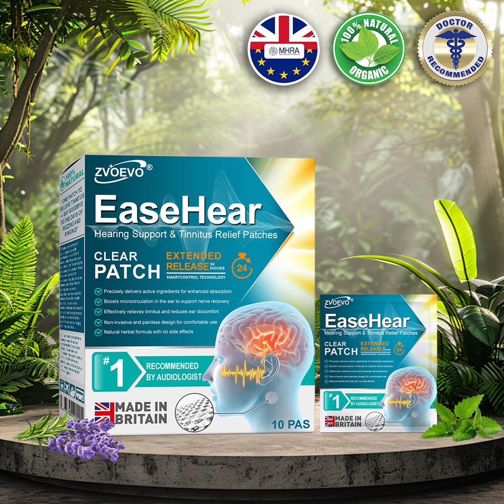 🍀🍀Zvoevo®EaseHear Instant Hearing Support & Tinnitus Relief Patches | Clinically tested & trusted by thousands for clearer, calmer hearing — (dizziness, nausea & cold sweats)