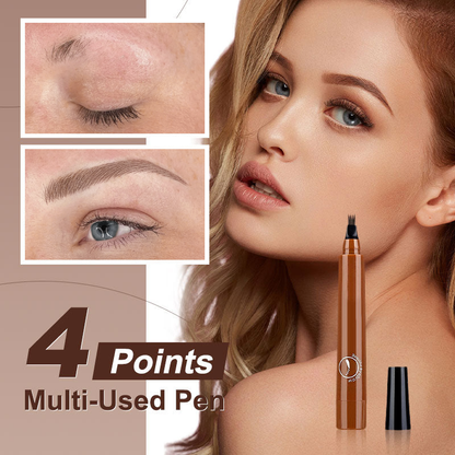 🫧4-Tip Microblade Pen for Brows & Beards – Waterproof, Smudge-Proof & Natural Look