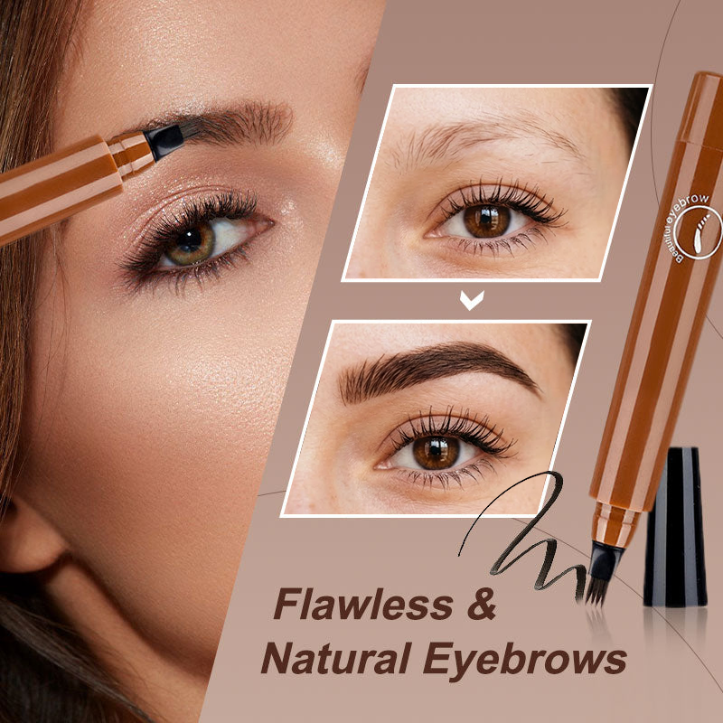 🫧4-Tip Microblade Pen for Brows & Beards – Waterproof, Smudge-Proof & Natural Look